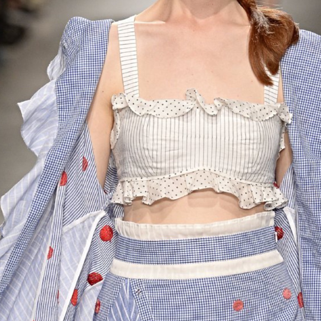Rahul Mishra Ruffled Crop Top